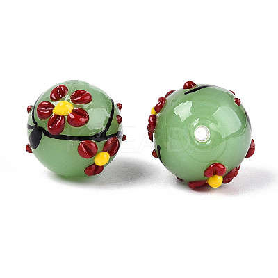 Handmade Lampwork Enamel Beads LAMP-T023-23D-1