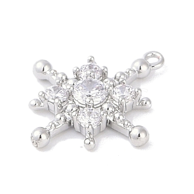 Brass Pave Clear Cubic Zirconia Pendants LS-KK-F875-10P-1
