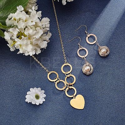 60Pcs 2 Colors PVD Vacuum Plating 304 Stainless Steel Linking Rings STAS-UN0018-37-1