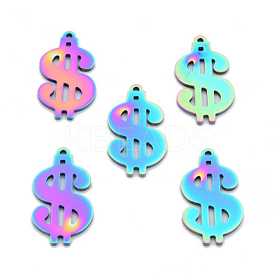 Ion Plating(IP) 201 Stainless Steel Charms STAS-N098-133M-1