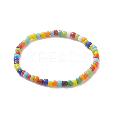 2Pcs 2 Style Natural Pearl & Lampwork Flower & Glass Seed Beaded Stretch Bracelets Set for Women BJEW-JB09101-1
