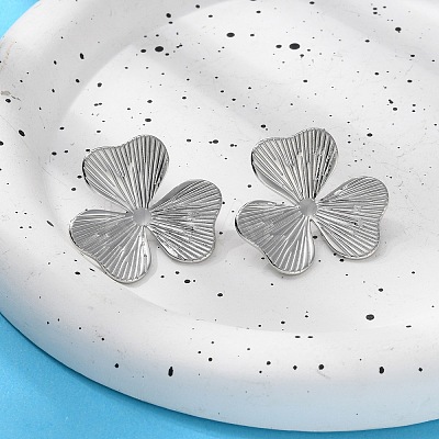 304 Stainless Steel Stud Earrings for Women LS-EJEW-K306-02P-1