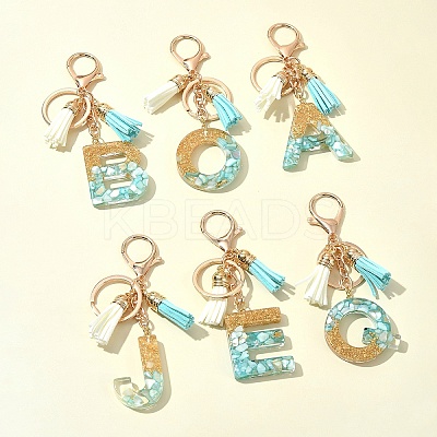 Transparent Epoxy Resin Pendant Keychains KEYC-FS00022-22-1