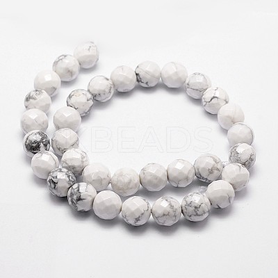 Natural Howlite Beads Strands G-G736-25-8mm-1