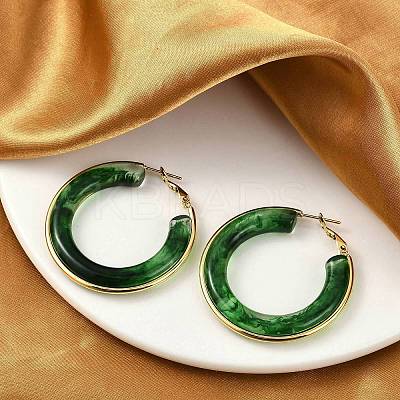 304 Stainless Steel Hoop Earrings For Women LS-EJEW-B113-02G-01-1