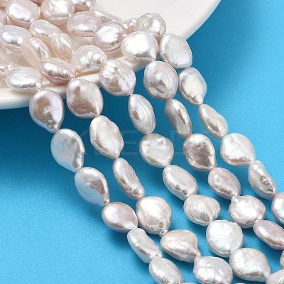Natural Baroque Keshi Pearl Beads Strands PEAR-P064-18A-01A-1