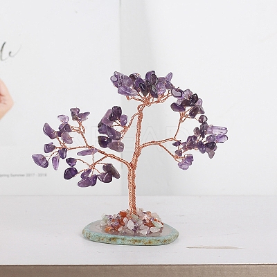 Natural Amethyst Tree of Life Feng Shui Ornaments TREE-PW0001-20G-1