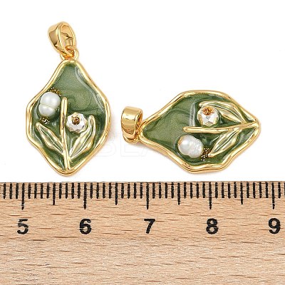 Brass Enamel Pendants KK-H078-04A-G01-1