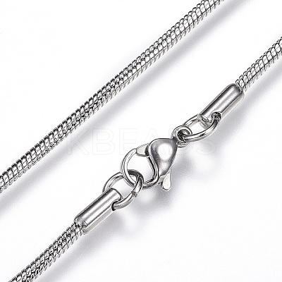 Non-Tarnish 304 Stainless Steel Snake Chain Necklaces LS-NJEW-D285-03P-1