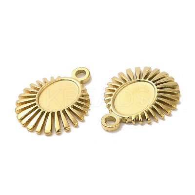 Ion Plating(IP) 304 Stainless Steel Pendant Cabochon Settings X-STAS-L020-013G-1