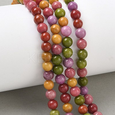 Dyed Natural Malaysia Jade Beads Strands G-G021-02A-26-1