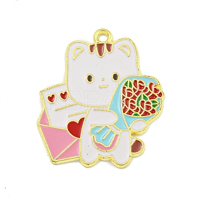 Valentine's Day Alloy Enamel Pendants ENAM-Z015-03G-04-1