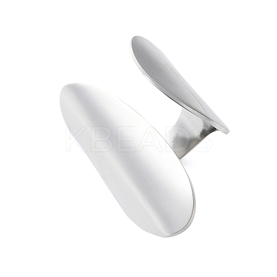 Non-Tarnish 304 Stainless Steel Open Cuff Ring RJEW-Q775-01P-1