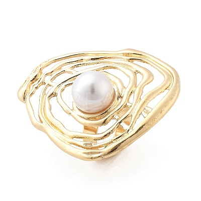 Round Alloy Adjustable Rings for Women RJEW-B108-04KCG-1
