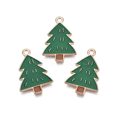 Christmas Style Alloy Enamel Pendants X-ENAM-Q442-66-1
