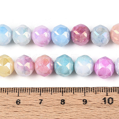 Anti-Tarnish Electroplate Glass Beads Strands GLAA-N010-10mm-02-1