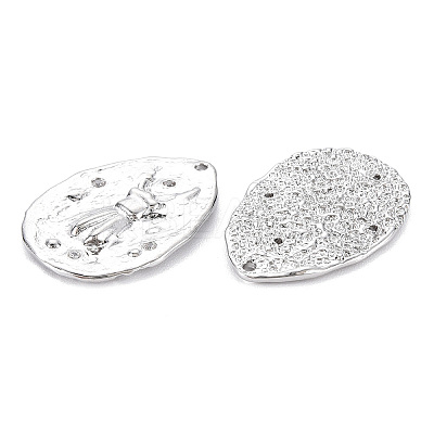 Brass Micro Pave Clear Cubic Zirconia Pendants KK-S356-538P-NF-1
