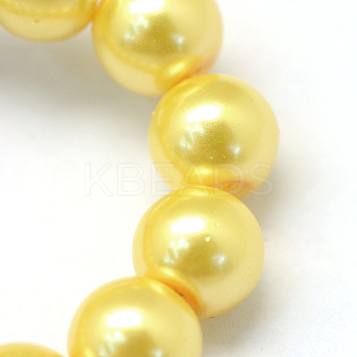 Baking Paint Glass Pearl Bead Strands HY-Q003-3mm-67-1