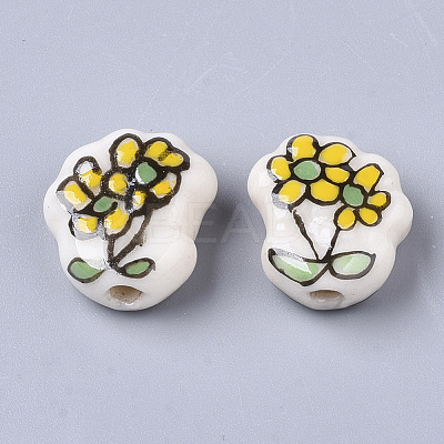Handmade Porcelain Beads X-PORC-N004-24-1