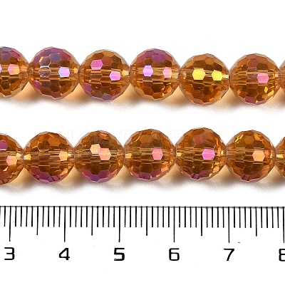 Transparent Electroplate Glass Beads Strands EGLA-N002-31-H02-1