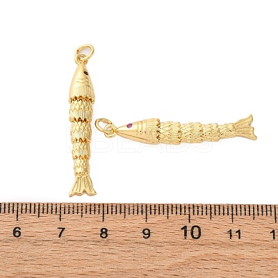Rack Plating Brass Micro Pave Cubic Zirconia Pendants KK-M309-38J-G-1
