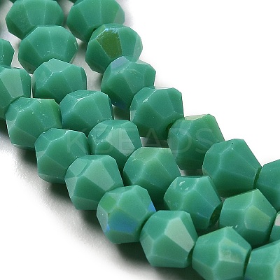 Opaque Solid Color Imitation Jade Glass Beads Strands EGLA-A039-P4mm-L07-1
