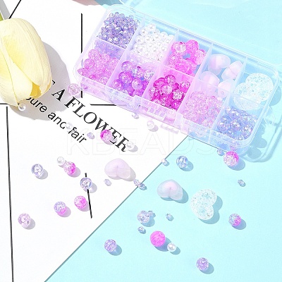 DIY Round Acrylic Beads Jewelry Making Findings Kits DIY-FS0007-04-1