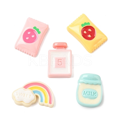 Opaque Resin Cabochons RESI-F072-01-1
