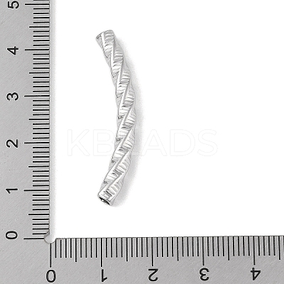 304 Stainless Steel Curved Tube Beads LS-STAS-M071-03F-P-1