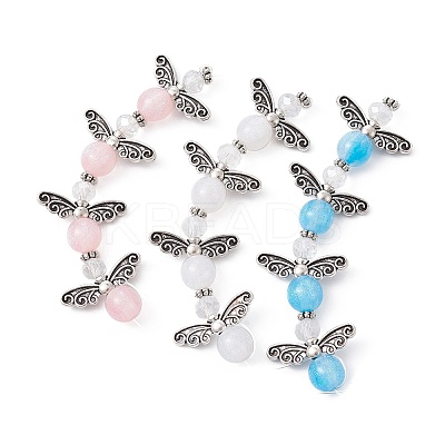3 Strands 3 Colors DIY Resin Beaded Strands Set AJEW-JB01179-02-1