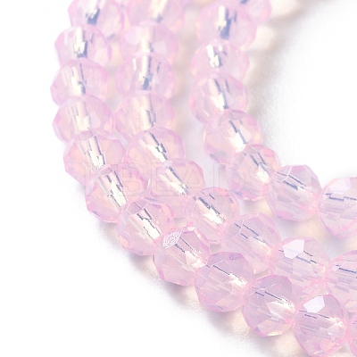 Baking Paint Transparent Glass Beads Strands DGLA-A034-J4MM-D09-1