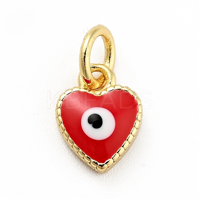 Rack Plating Brass Enamel Charms KK-G387-07G-02-1