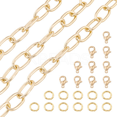DIY Aluminium Paperclip Chains Bracelets/Necklaces Making Kit DIY-TA0012-92-1