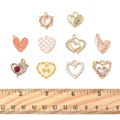 10Pcs 10 Styles Alloy Enamel Pendants ENAM-FP0002-64-1
