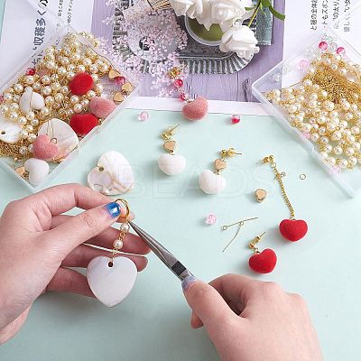 DIY Heart Drop Earring Making Kit DIY-SZ0009-25-1