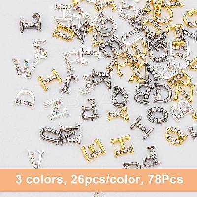 78Pcs 3 colors Alloy Cabochons MRMJ-OC0002-56-1