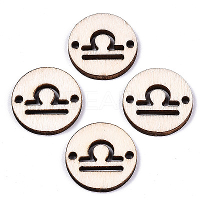 Unfinished Natural Poplar Wood Links Connectors WOOD-S045-139A-06-1