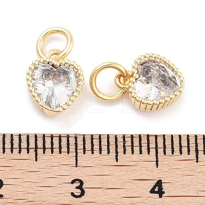 Brass with Cubic Zirconia Pendants KK-P271-42G-A-1