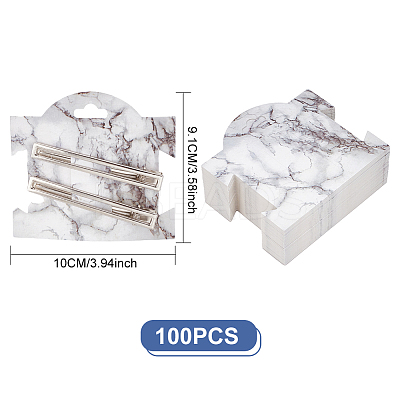 Rectangle Paper Hair Clip Display Cards CDIS-WH0027-04A-01-1
