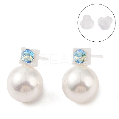 Hypoallergenic Bioceramics Zirconia Ceramic Stud Earrings EJEW-C111-15A-1