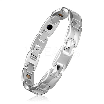 304 Stainless Steel Panther Chain Watch Band Bracelets JB678A-1