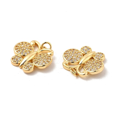 Brass Micro Pave Cubic Zirconia Pendants KK-H441-21G-1
