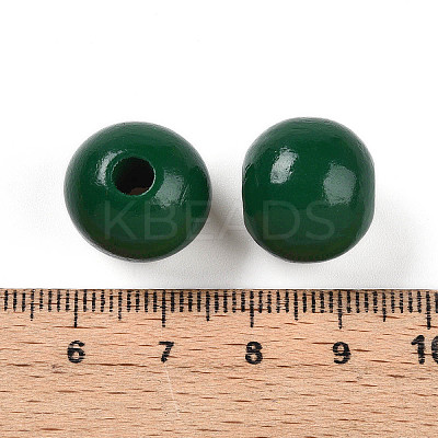 Painted Natural Wood Beads WOOD-A018-16mm-05-1