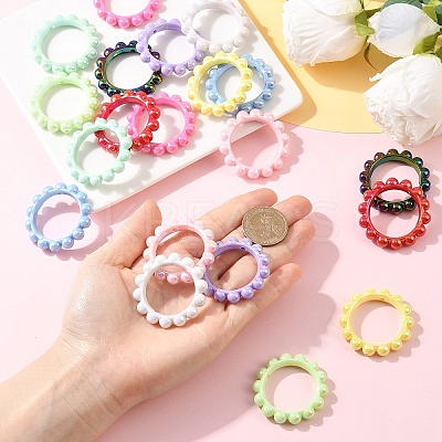 20Pcs 10 Colors Acrylic Bead Frame OACR-YW0003-93-1