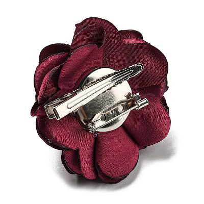 Fabric Rose Flower Brooch for Women LS-JEWB-B011-01B-1