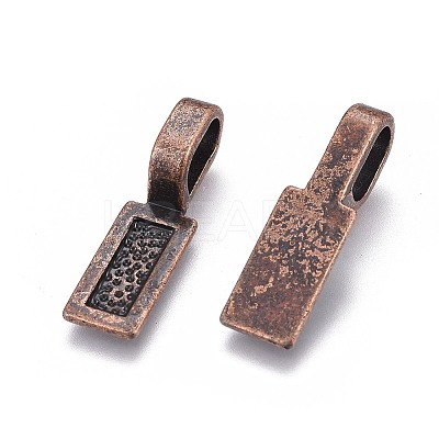 Tibetan Style Alloy Glue-on Flat Pad Bails LS-TIBE-4710-R-NR-1