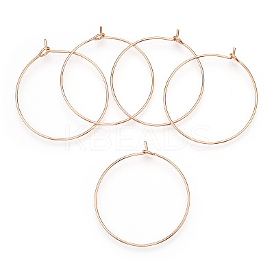 Long-Lasting Plated Brass Hoop Earrings Findings KK-K204-179LG-NF-1