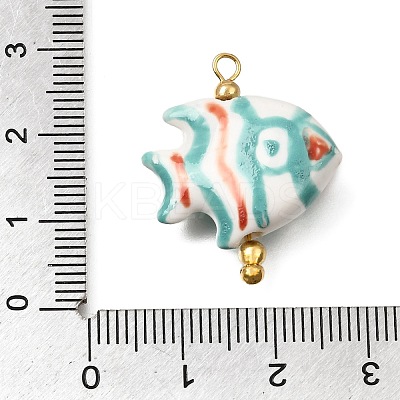 Ocean Themed Hand Painted Ceramic Porcelain Pendants PR-CBA0027-05G-08-1