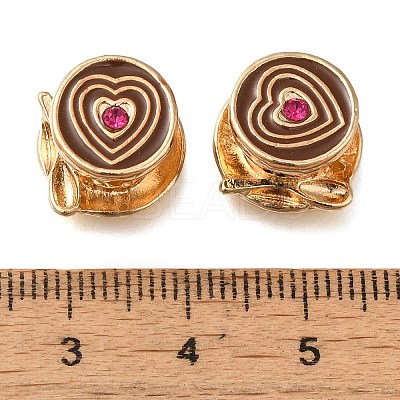 Rack Plating Alloy Enamel European Beads PALLOY-A009-23G-1