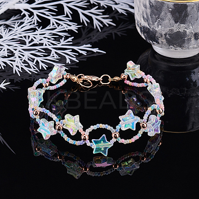 Eco-Friendly Transparent Acrylic Beads TACR-FH0001-01-1